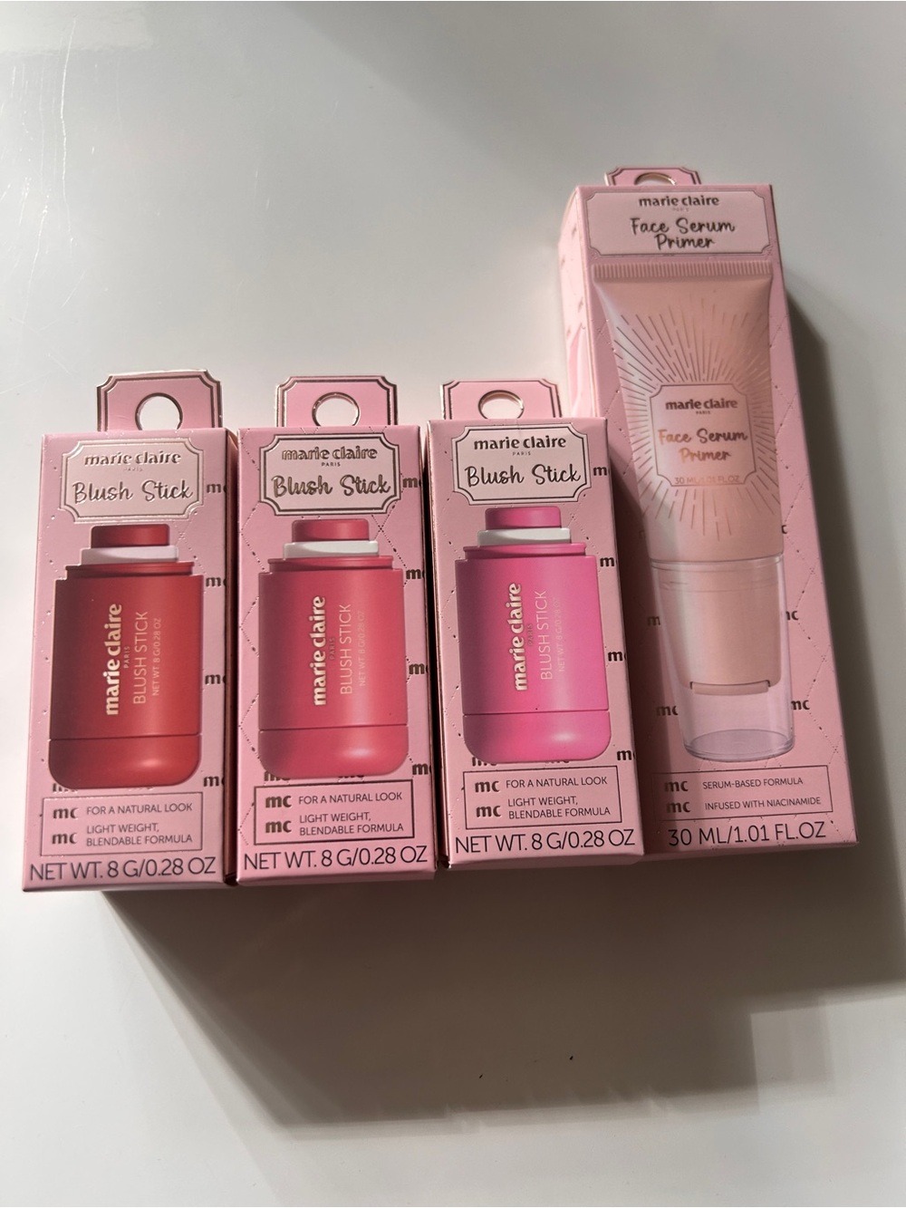 Pink Blush Stick & Face Serum Primer Set